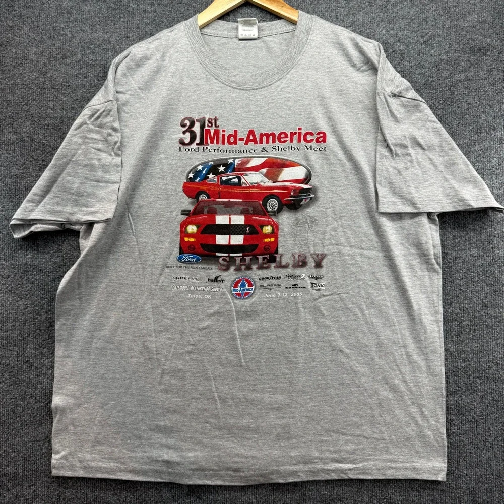 2005 Ford Performance Shelby Meet T Shirt XL Gray Short Sleeve Car‎ Show
